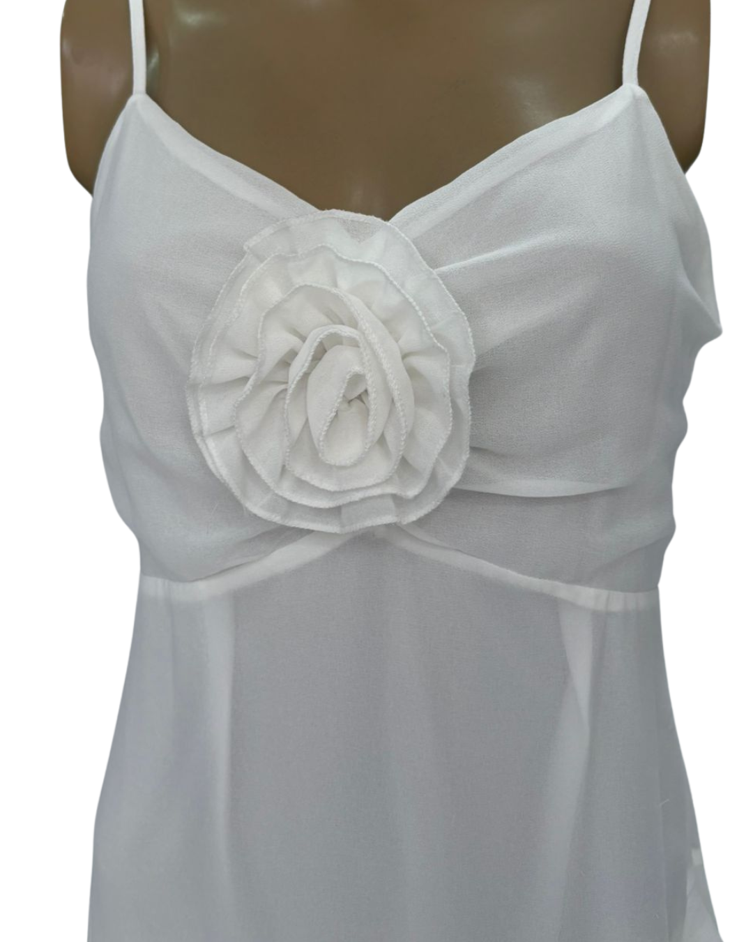 Vestido de Festa ou Casual Chique Branco. TAM M