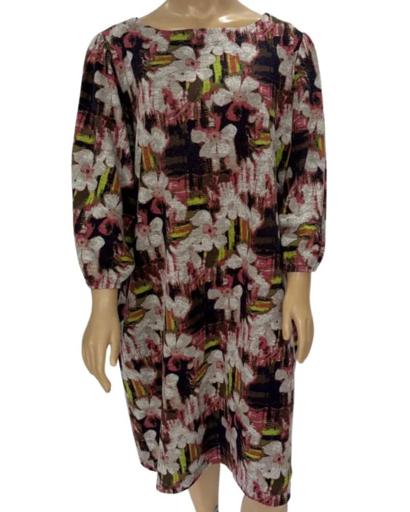 Vestido Casual Estampado Moletinho