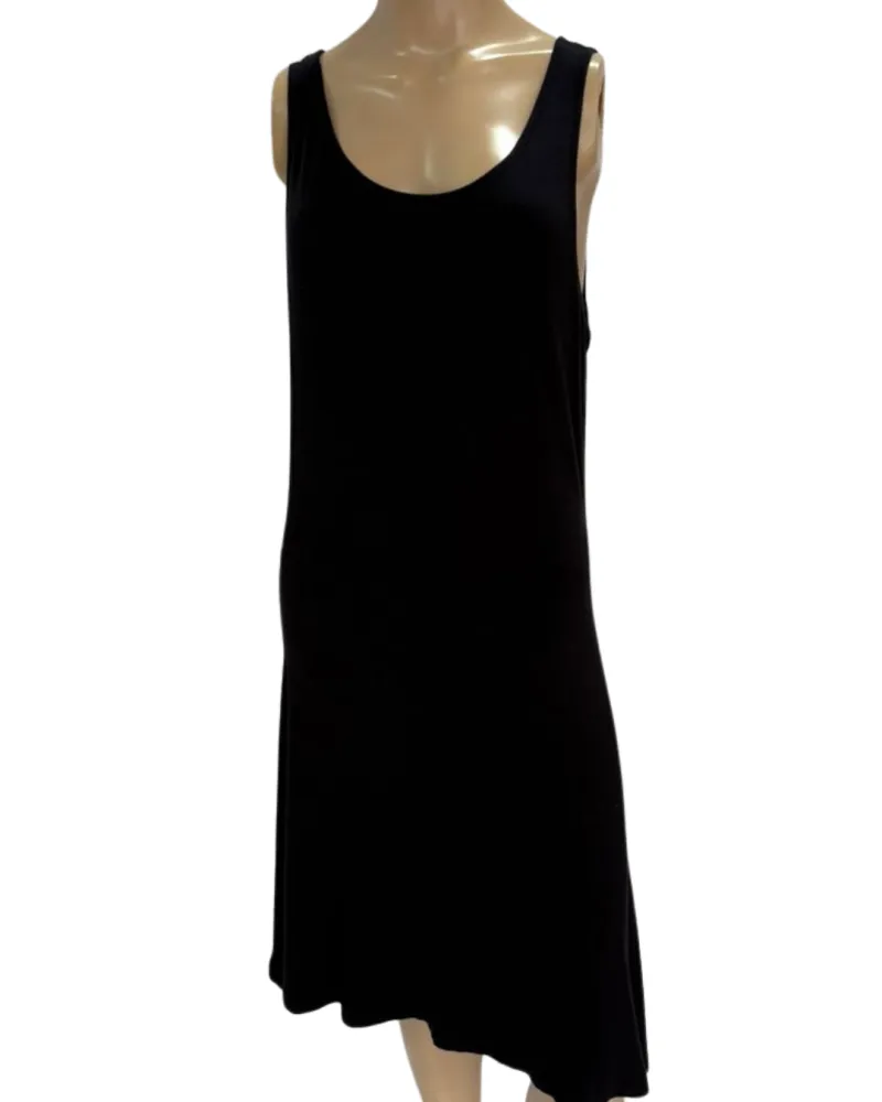 Vestido Casual Regata em Malha Preta (TAM M)